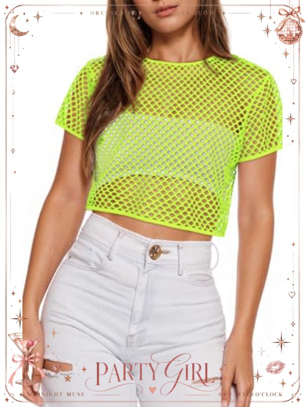 Women's Sheer Mesh Fishnet Crop Top Short Sleeve See Through Cover Up